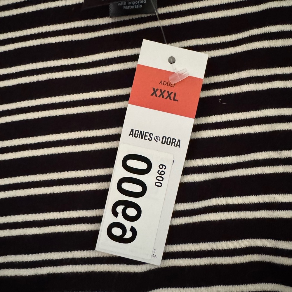Agnes & Dora Ponte Striped Forever Cardigan with Pockets Size XXXL New With Tags - Picture 6 of 8
